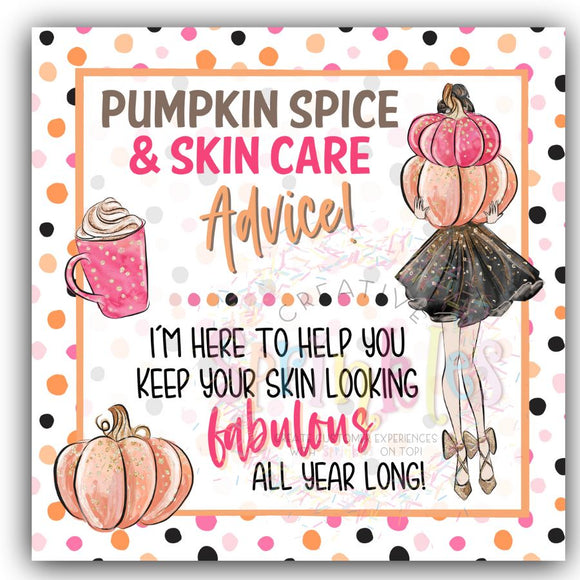 Pumpkin Spice & Skin Care Advice Card