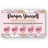 Pamper Rewards Punch Card