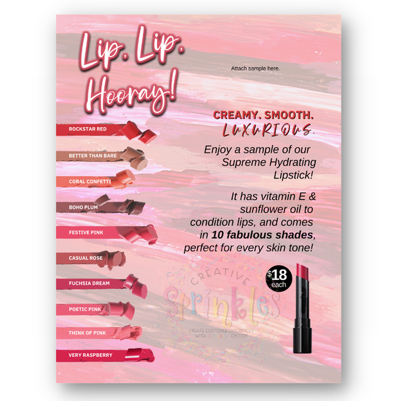 Lipstick Sampler Card Set