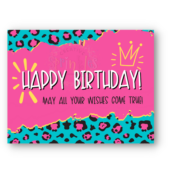 Happy Birthday Leopard Postcard