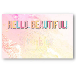 "Hello, Beautiful" Name Sticker