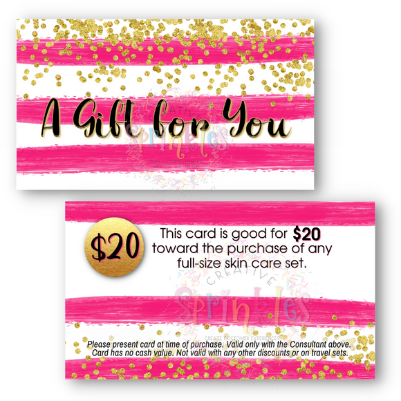 $20 Off Skin Care Gift Card