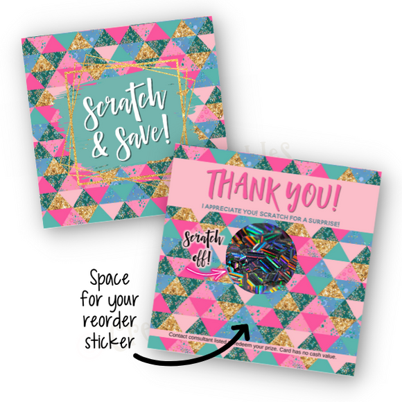 Scratch & Save Square Card
