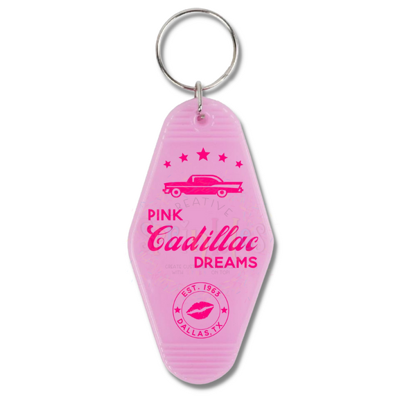 Pink Caddy Dreams Keychain