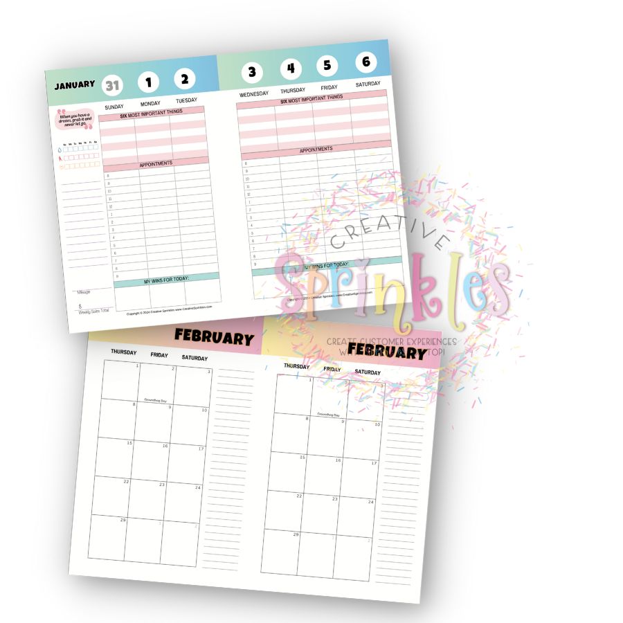 2024 Datebook Planner Creative Sprinkles