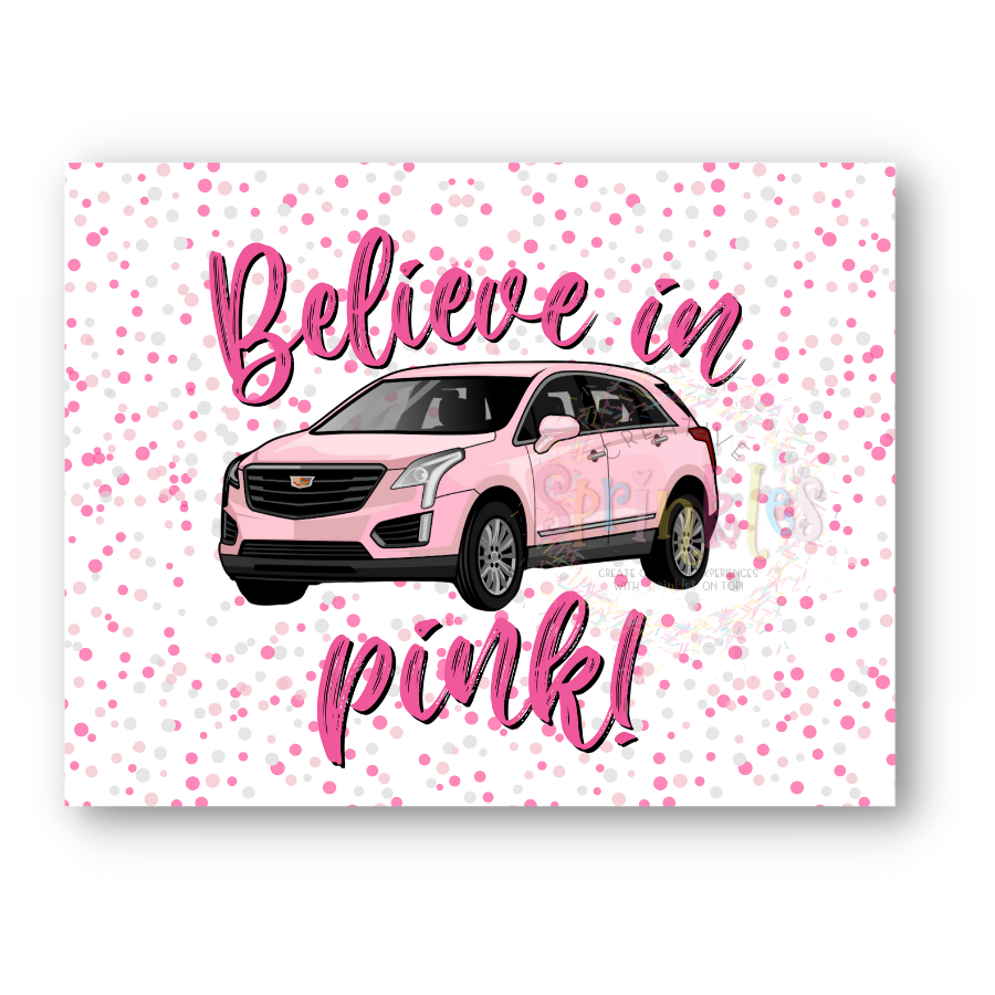 Believe in Pink Postcards – Creative Sprinkles