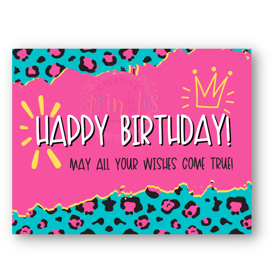 Happy Birthday Leopard Postcard – Creative Sprinkles