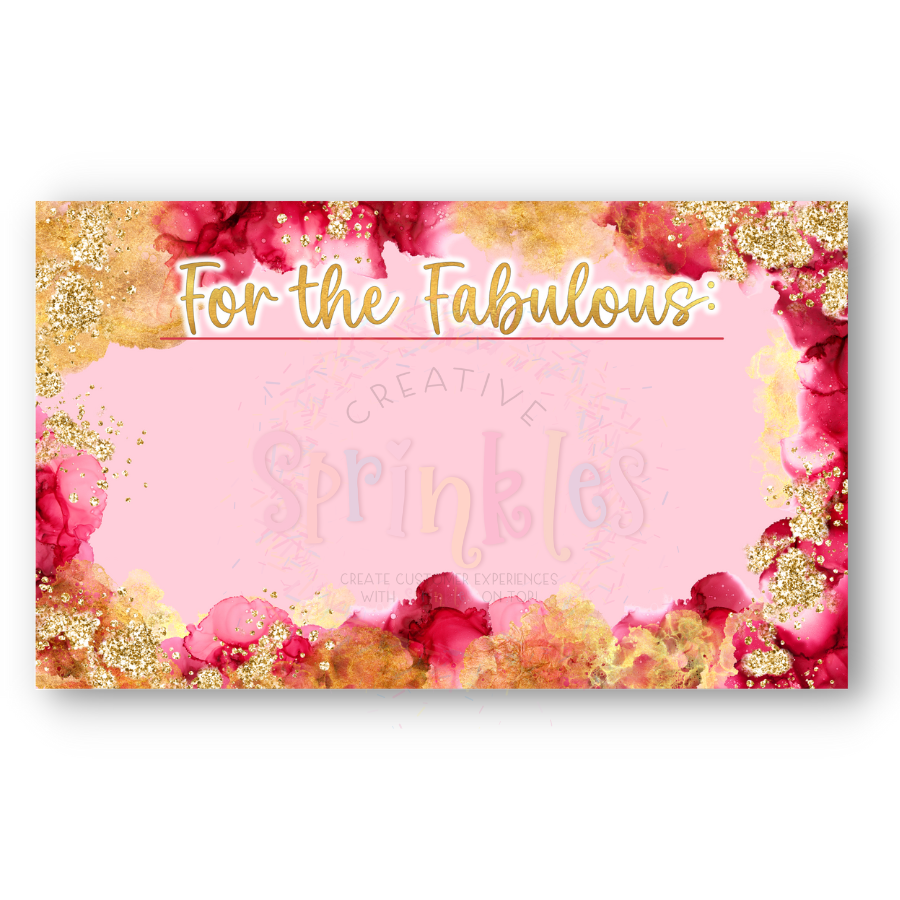Red/Gold Name Sticker – Creative Sprinkles