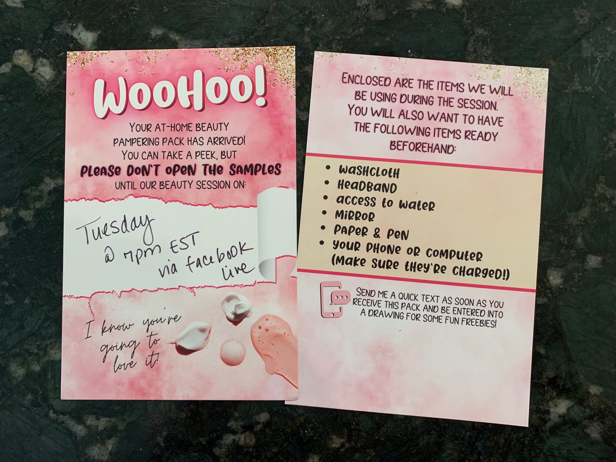 Pamper Pack Insert Card – Creative Sprinkles